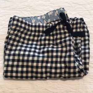 Jcrew Navy gingham pajama pants